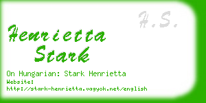 henrietta stark business card